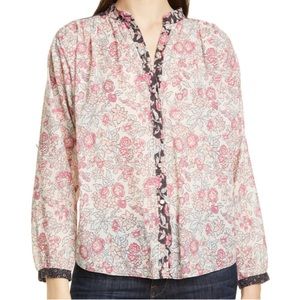 NWT La Vie Rebecca Taylor Mixed Floral Blouse